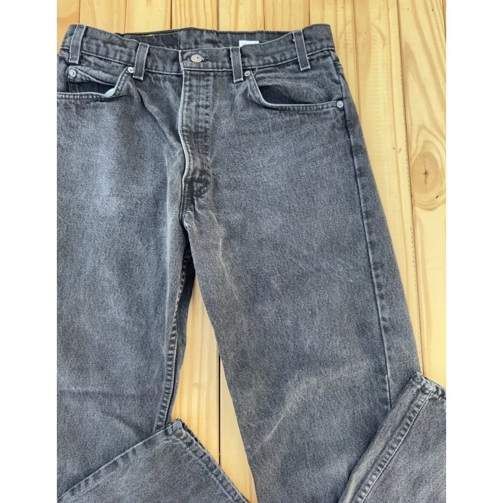 Vintage Black Levi's 550 Relaxed Fit Tapered Leg Orange Tab 34x32